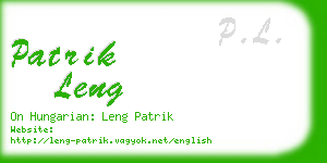 patrik leng business card